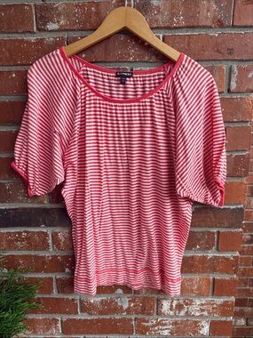 Express Red Striped Women's Blouse